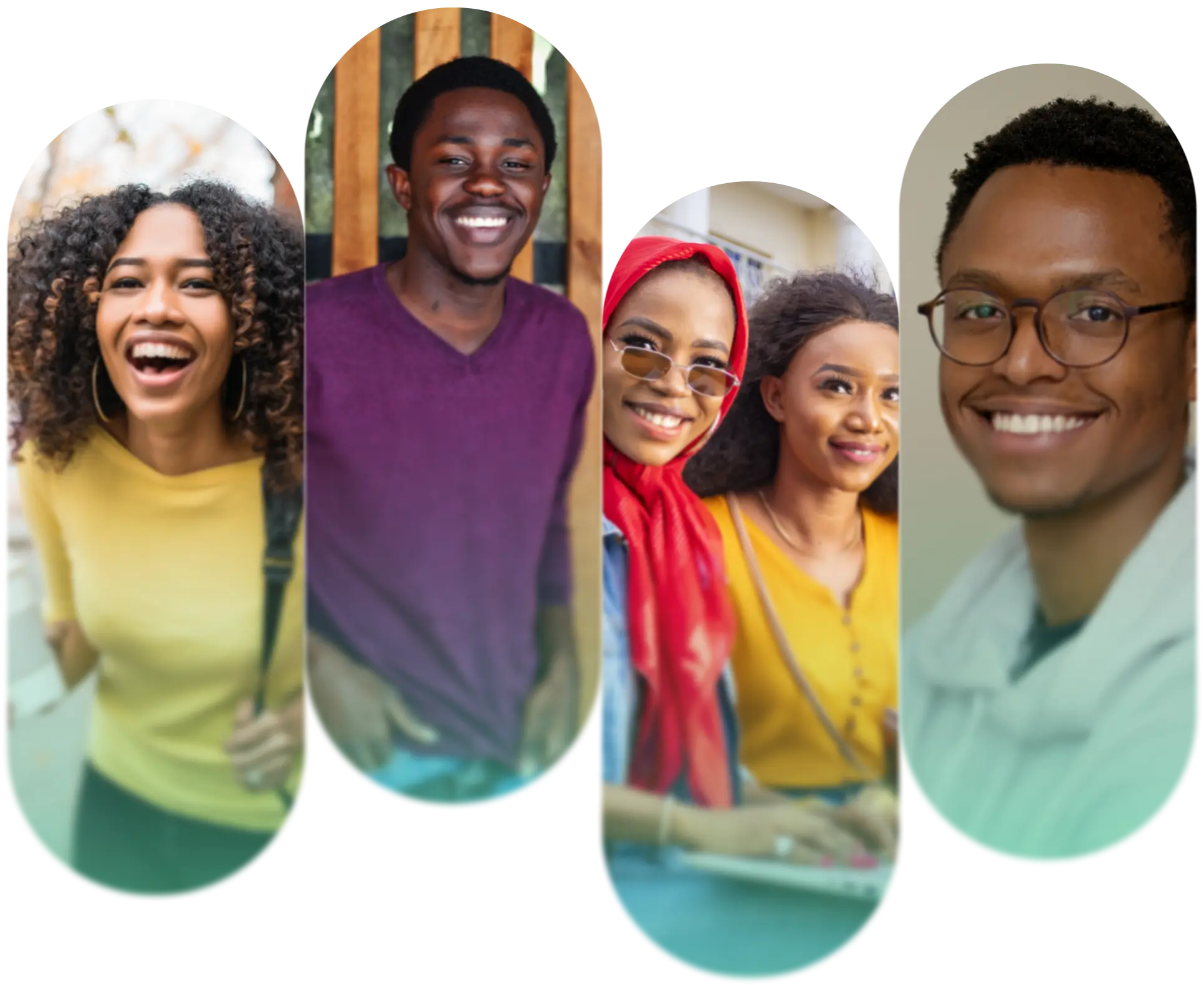 A diverse group of young learners